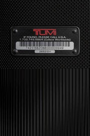 registering your tumi.